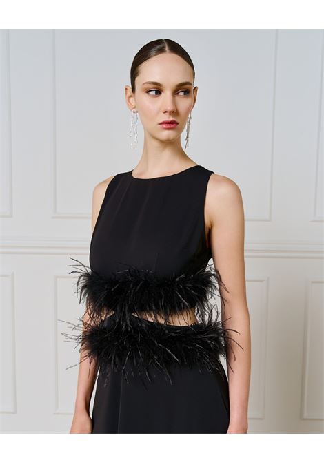 Maxi abito con dettaglio laterale ritagliato Nero ACCESS fashion | 54-3343-183BLACK